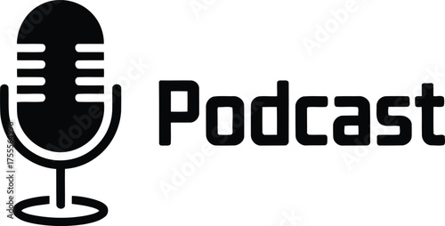 Striking Visual Podcast Logo Design A Bold and Modern Representation for Audio Broadcasting and Digital Media Platforms to Promote Content Creation