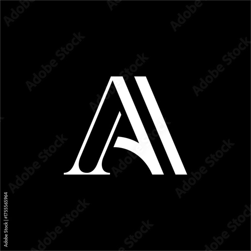 A professional, modern 'AA' monogram with elegant, serif details. This sleek design conveys absolute quality, authority, and futuristic sophistication.