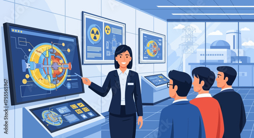 Nuclear Energy Technology Presentation: Training Session at the Plant Control Room