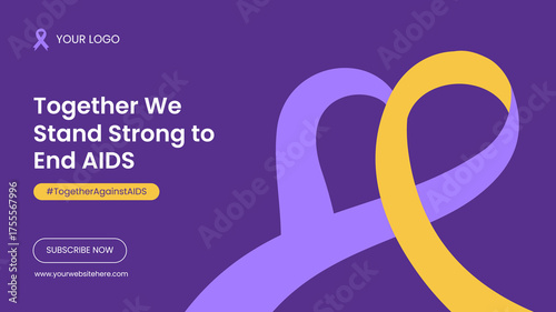 Flat Cartoon World AIDS Day Hand Drawn Illustration for Social Media Post
