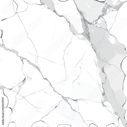 Abstract White and Gray Veined Marble Pattern with Smooth Texture and Neutral Tones Ideal for Backgrounds or Designs