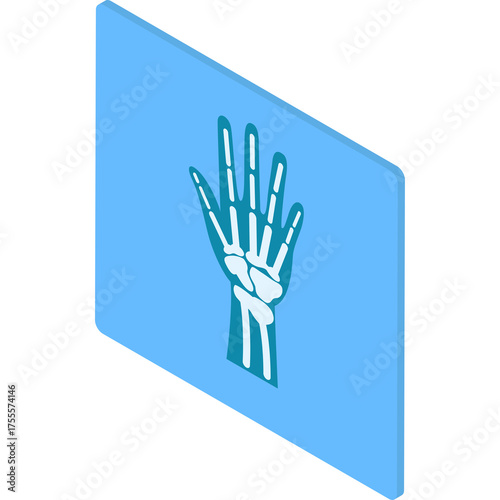 blue hand bones on blue background clip art preview
