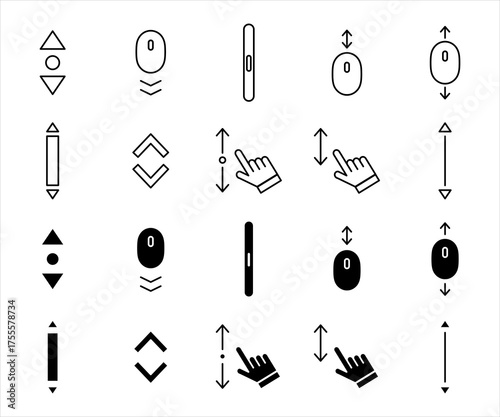 scroll up and down icon