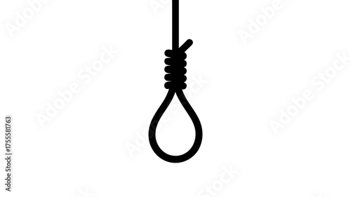Symbolic representation of despair and hopelessness with a hanging noose.