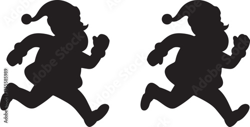 silhouette of santa claus, vector draw