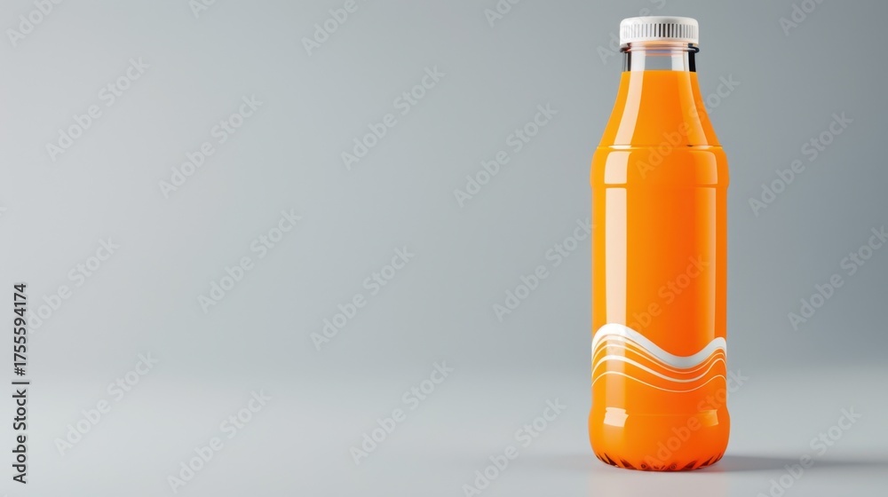custom made wallpaper toronto digitalBright Orange Beverage Bottle with Smooth Design on Plain Background for Refreshing Beverage Advertising and Marketing