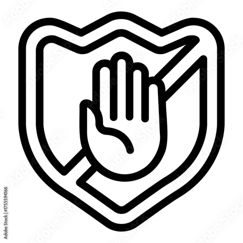 ad blocker Line Icon