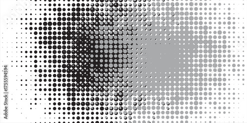 Aeathetic Circle gradient halftone dots background. Pop art template, texture.Eps 10