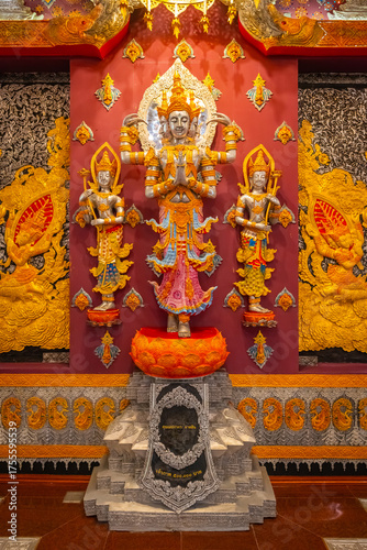 Wat Si Don Mun in Chiang Mai, Thailand, shines with golden details and elegant Lanna architecture, reflecting the beauty and spiritual charm of Northern Thai culture.