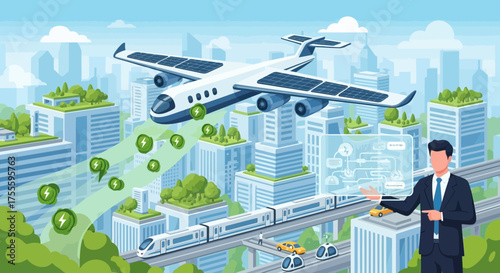 Sustainable Urban Development: A Vision of Eco-Friendly Transportation and Green Energy