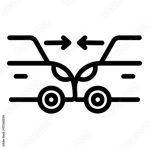 collision Line Icon