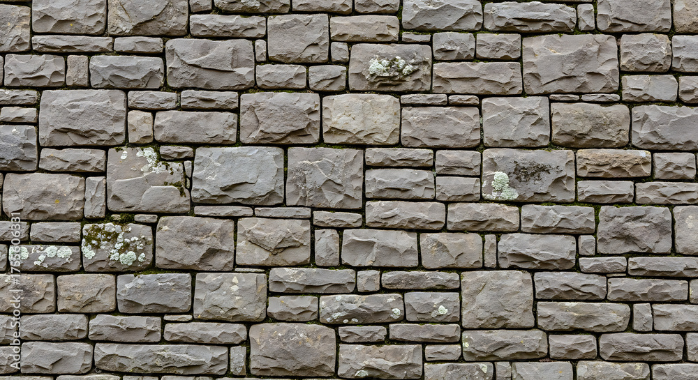 Fototapeta premium Rustic Stone Wall Seamless Texture - Natural Eco Pattern