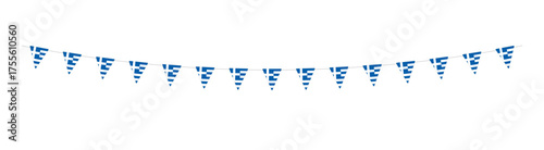 Hanging pennants with flag of Greece