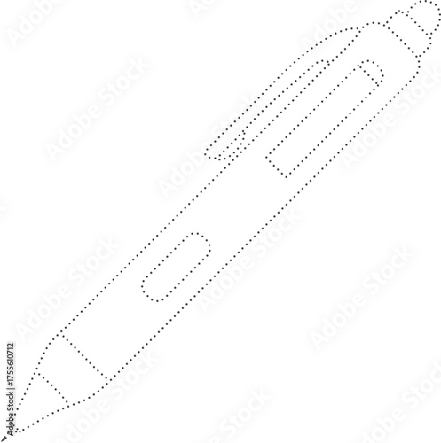 Digital stylus pen with side buttons and fine tip