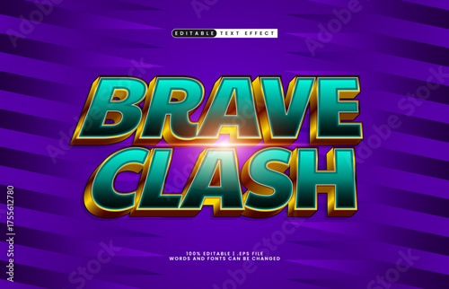 brave clash editable text effect