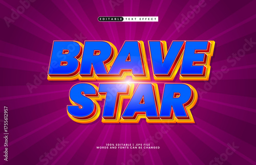 brave star editable text effect