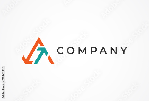 Letter A Arrow Logo, Letter A with Arrow combination usable for, finance or logistic logo design, vector illustration