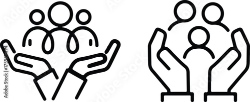 customer care icon set image design vector