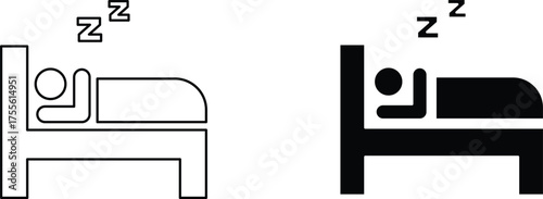 sleep  icon vector graphic illustration  with white background flat hand made icon fill icon .