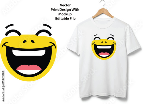 Funny cartoon face vector illustration for t-shirt design and digital art vector