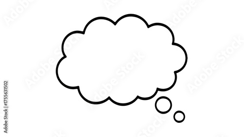 Inspiring thought bubble for creative brainstorming and imagination concepts