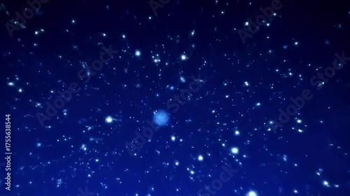 Wallpaper Mural A cinematic star overlay animation featuring glowing points of light across a deep blue night sky Torontodigital.ca