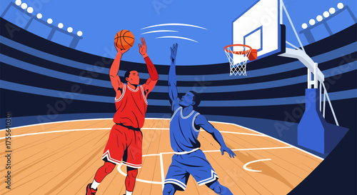 Basketball Players in Action on the Court 4.