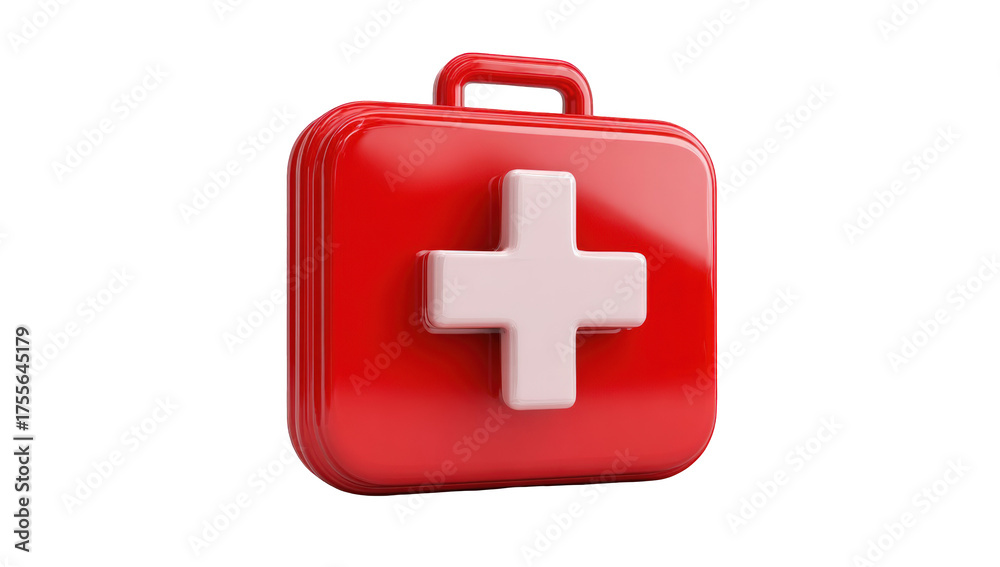 Fototapeta premium Red medical kit icon