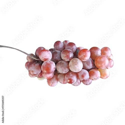 red grapes isolated on white