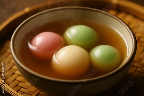 tangyuan chinese sweet glutinous rice balls dessert