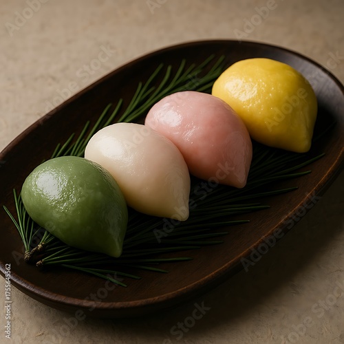songpyeon korean half moon rice cake traditional dessert