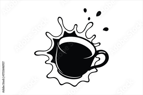 coffce cup icon vector,  icon vector illustration, coffce cup icon silhouette of a coffce cup icon isolated on a white background, eps, png, svg,  vector,