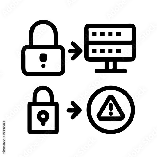 Security icon, representing data protection measures