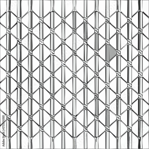 Metallic wired fence seamless pattern