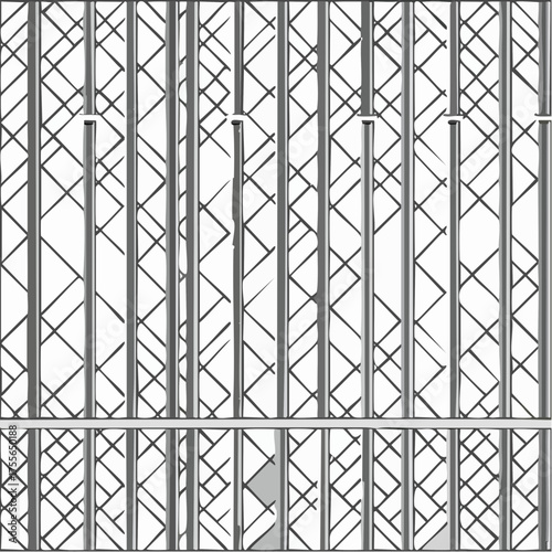 Metallic wired fence seamless pattern