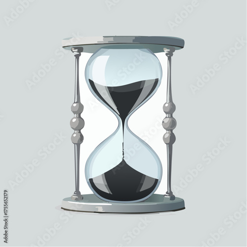 Hourglass illustration with flowing sand representing time management concept