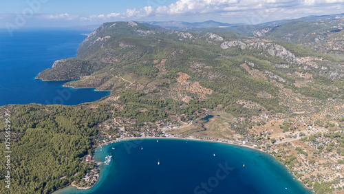 Stunning Aerial View of Milas Akbük Bay, Turkey