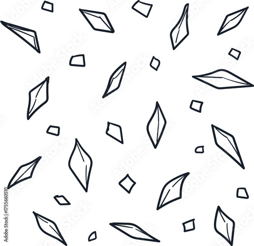 Sharp fragments of precious stones or simple pebbles.