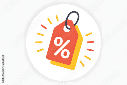 Sale discount tag percent icon sticker for price offer