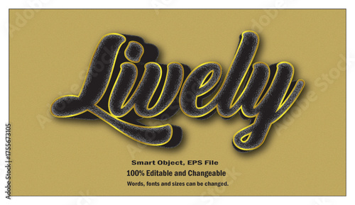 Lively Text Effect Energetic and Vibrant Typography Design.