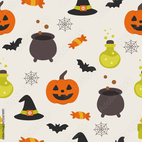 Halloween Seamless Pattern for Spooky Designs