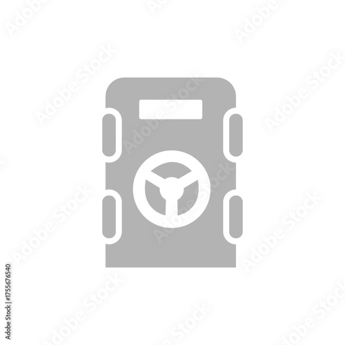 bunker door icon on white background, vector illustration