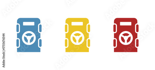bunker door icon on white background, vector illustration