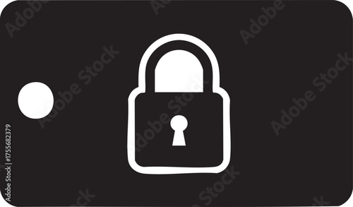 Check-in Security Silhouettes Hotel Door Lock Keycard Secure Booking Reservation Icon