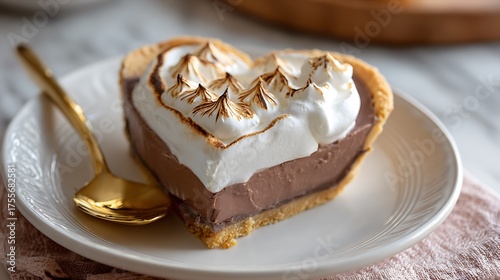 Wallpaper Mural Decadent heart shaped chocolate pie with cream topping  
 Torontodigital.ca
