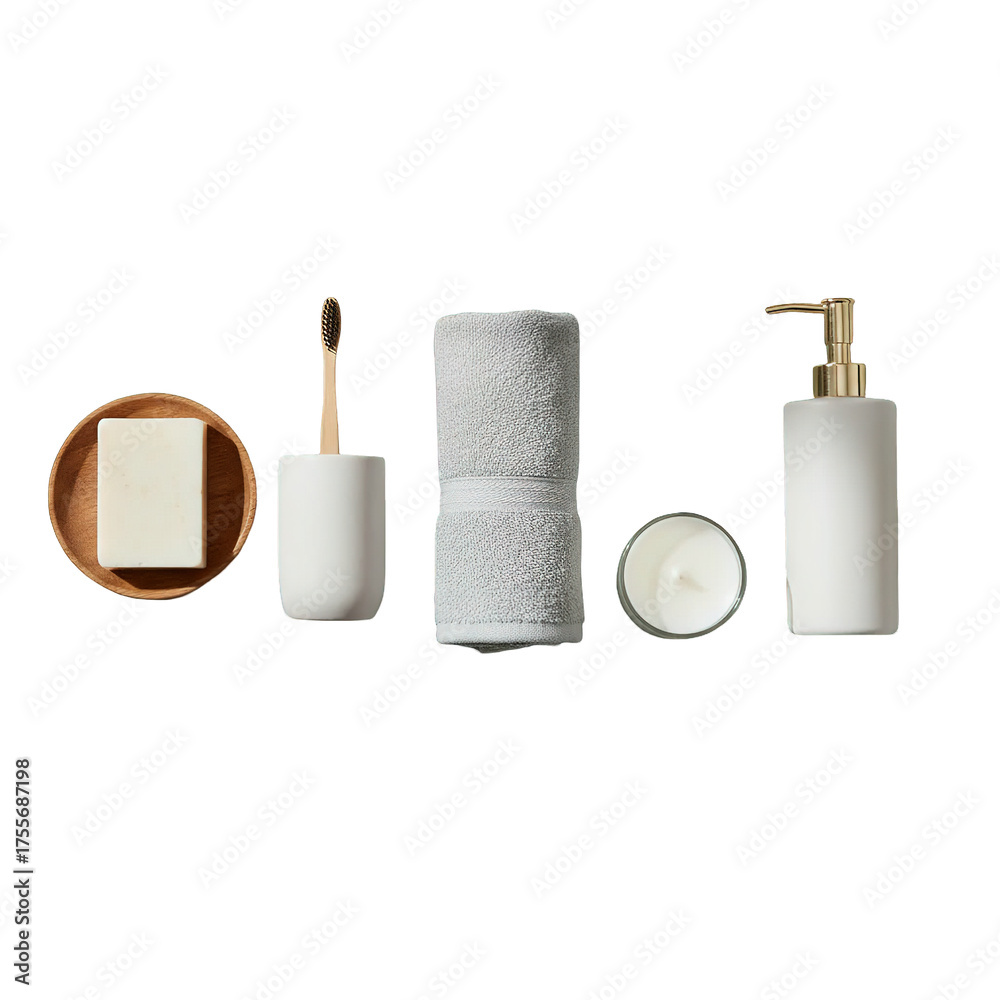 Naklejka premium toilet paper with a towel