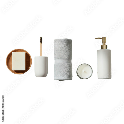 toilet paper with a towel