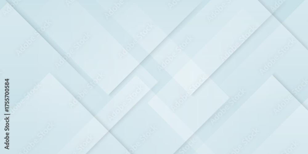 Fototapeta premium Soft blue abstract background with layered geometric shapes creating a clean and elegant modern composition.