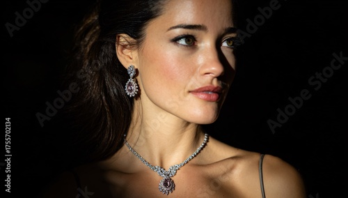 Elegant Jewelry with Purple Gemstones