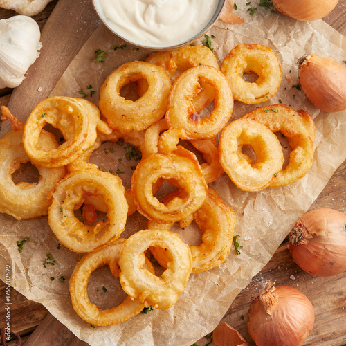 Onion Rings with Garlic Mayo